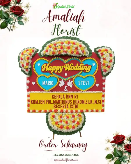Papan Bunga Pernikahan Srimahi